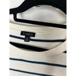 Talbots Women's White Blue Green Striped Preppy Nautical Sweater Size Medium Photo 3