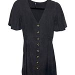 ZARA Women's Black V-Neck Flutter Sleeve Mini Dress Casual Spring Photo 0