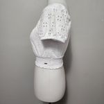 Hollister White Eyelet Bardot Neck Shirred Waist Crop Top Size XS Photo 4