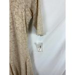 Dress Barn NWT Floral Knit Dress Tan Size 4 Photo 2