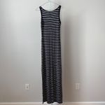 Seraphine Navy White Stripe Maxi Dress Tank Sleeveless Boat Neck Size US 2 Blue Photo 5