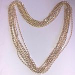 Vintage West Germany Gold Tone Multi Strand Long Boho Retro Necklace Photo 0