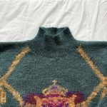 Ellen Tracy Vintage 80s 90s Womens Size Small Green Mohair Wool Blend Knit Sweater Holiday Photo 1