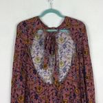 For Love & Lemons  Mini Dress Small Pink Floral Open Back Long Sleeve Boho Photo 9