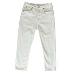 AGOLDE Women’s Riley Crop Straight Leg Sour Cream White Denim Jeans Size 28 Photo 2