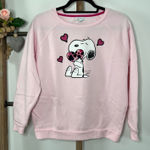 Vera Bradley  Snoopy Hearts Pink Sweatshirt Womens Size Medium Raglan Sleeve Photo 0