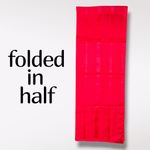 Vintage Red Satin Striped Scarf Rectangle Silky Sheer Photo 6