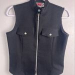 Vintage smart parts black zip up vest size small Photo 0