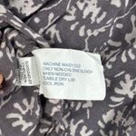 Gap  Blouse Women Puff Sleeve Floral Print Popover Top Gray Neutral Casual Size S Photo 6