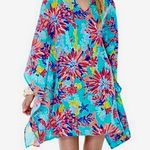 Lilly Pulitzer Stefani Dress Trippin & Sippin Beach Coverup Aqua Pink Cruisewear Photo 2