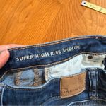 American Eagle Women’s Super High-Rise Shortie Size 0 Dark Wash Cut Offs Photo 5