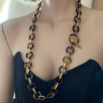 Kate Spade  Out Of Her Shell Pink Rhinestone Tortoise Shell Toggle Long Necklace Photo 4