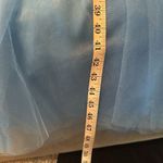 Women’s Tea Length Blue Prom Party Dress Corset Back Sweetheart Neckline Size 16 Photo 11