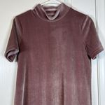Madewell  Velvet Mauve Mockneck Shirt Dress Size Small EUC #5792 Photo 1