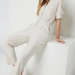 Vuori  Coastline Milkweed White Cream Jumpsuit Size L Photo 0