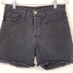 Brandy Melville Black cut off jean Shorts button fly size Large Photo 0