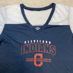 Majestic NWT Fan Fashion Cleveland Indians V-Neck Jersey Style Shirt Size 2X Photo 1