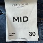 Rag and Bone  Cate Mid-Rise Blue Denim Skinny Jeans in Juni Size 30 NWT Photo 4