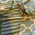 Hollister  green striped Henley top  Photo 3