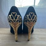 Beautiful Black And Gold Heels Size 11 Photo 2