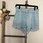 Aerie Light Wash Drawstring Pull On Shorts Size Medium NWT Photo 2