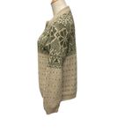 Alps Women's Apparel Wool Blend Fair Isle Knit Cardigan Sweater Button Up Sz S Green Photo 3
