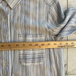 Athleta  long sleeved blue/white pinstripe women’s shirt, size XS. EUC Photo 9