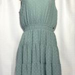 Sweet Wanderer aqua green Sleeveless Mini Dress women sz L Photo 0