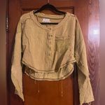 Urban Outfitters  golden yellow Textured Button-Up Top Photo 0