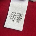 Talbots cherry red cardigan with small jewel embellishments. Photo 3