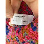 Natural Life  Floral Smocked Maxi Dress Skirt Strapless Slit Boho L Cottagecore Photo 8