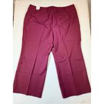 Lane Bryant Burgundy Wide Leg Cropped Pants Women's Size 28 Formal Trousers Photo 1