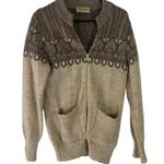 Ashburton‎ Ltd New Zealand Women's Size Large 100% Pure Wool Knit Sweater Tan Photo 0