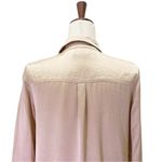 Garnet Hill 100% Silk Blouse Button Front Long Sleeve in Champagne Taupe Size 4 Photo 5