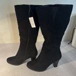 mysoft Boots Women's Dress Boots Faux Suede Black size 9.5 Photo 0