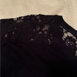 Paper + Tee Paper Tee Dark Blue Top with Lace Photo 1