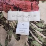 Charter Club  Linen Floral Shirt Jacket Button Front Tropical Muticolor Size XL Photo 6