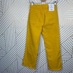 3x1 W4 Shelter Jeans Pants Wide-Leg Crop Vintage Overdyed Denim Yellow Size 23 Photo 6