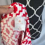 Shade & Shore NWT Red White Geometric Print Linen Blend Button Up Top Size Small Photo 4