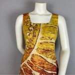 Graphic Dress Sheer Wrap Jacket Sheath Stretch Square Neckline Unique Pattern Yellow Size undefined Photo 4