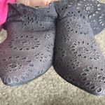 Free People Mules Slip On Eyelet Shoes Womens Flats Short Heel Gray 6 1/2 Photo 6