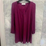 Amanda Uprichard Burgundy Julianna Long Sleeve Mini Dress Size Petite Xsmall Photo 7