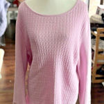 Talbots  Size XL Pink Cable‎ Knit Sweater Long Sleeved Buttons Preppy Acadamia Photo 0