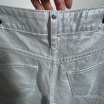 Rebecca Minkoff  Silver Metallic Straight Leg Jeans Size 8 Y2K Photo 9