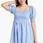 Hill House  Athena Nap Dress in Light Blue Glitter Check Photo 0