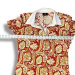 Bogner Paisley Polo Short Sleeve Golf Shirt Red Yellow Size 14 EUC Photo 4