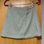 Brandy Melville John Galt  Green Plaid Mini Skirt Wrap with Buckle Photo 0