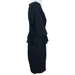 Kardashian Kollection Black Peplum 1/2 Sleeve Midi Dress XL Photo 1