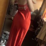 red satin tube dress Size 4 Photo 2