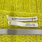 by‎ Anthropologie Sweater Vibrant Neon Yellow Knit V Photo 4